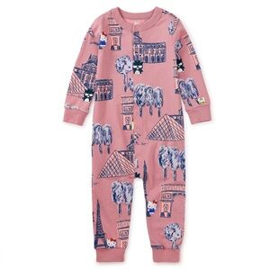 12-18M🎀 Hello Kitty® and Friends Paris Snap Front Baby Romper by Tea Collection